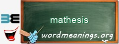 WordMeaning blackboard for mathesis